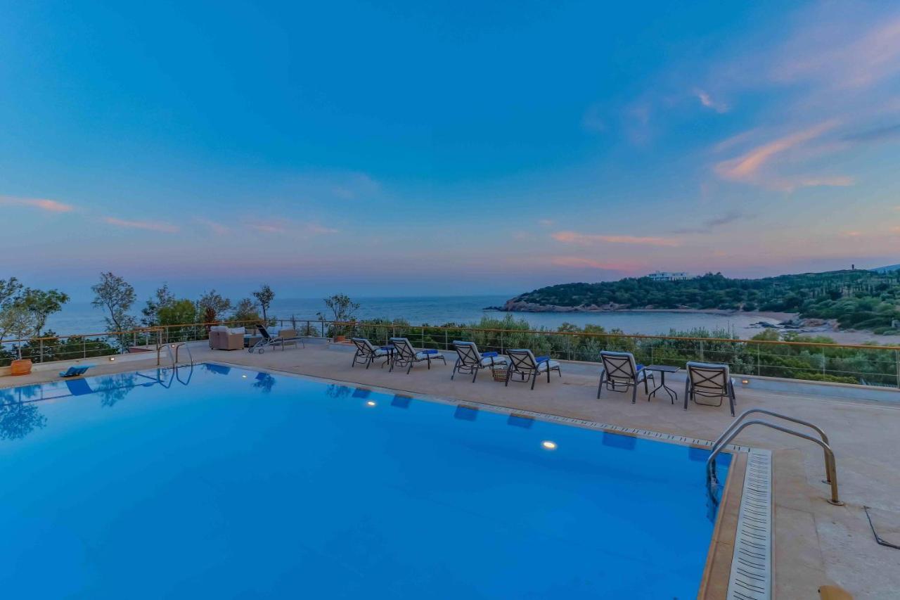 Black Diamond Beachfront Pool Villa Pasithea In Sounio, Athens Сунион Экстерьер фото