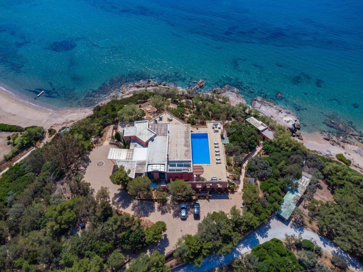 Black Diamond Beachfront Pool Villa Pasithea In Sounio, Athens Сунион Экстерьер фото