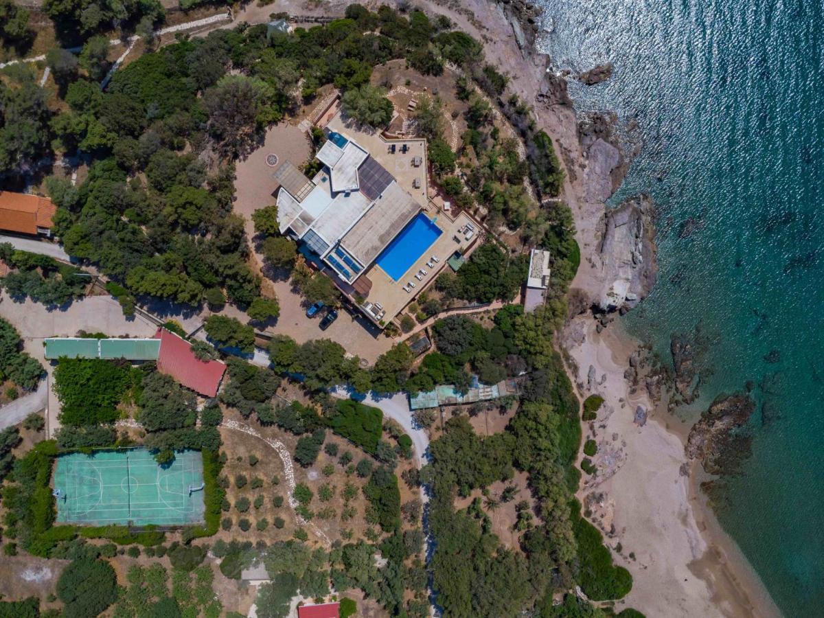 Black Diamond Beachfront Pool Villa Pasithea In Sounio, Athens Сунион Экстерьер фото