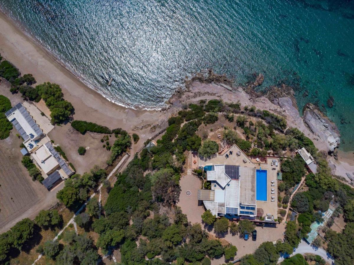 Black Diamond Beachfront Pool Villa Pasithea In Sounio, Athens Сунион Экстерьер фото