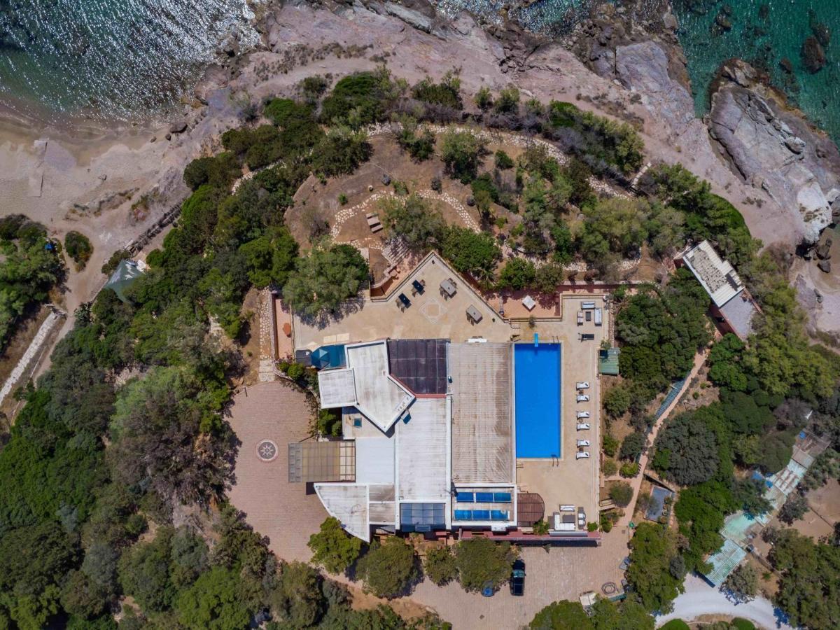 Black Diamond Beachfront Pool Villa Pasithea In Sounio, Athens Сунион Экстерьер фото